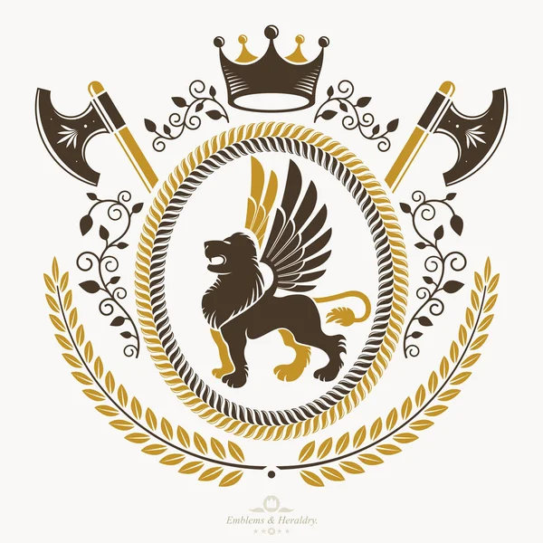 Heraldisches Vintage-Emblem — Stockvektor