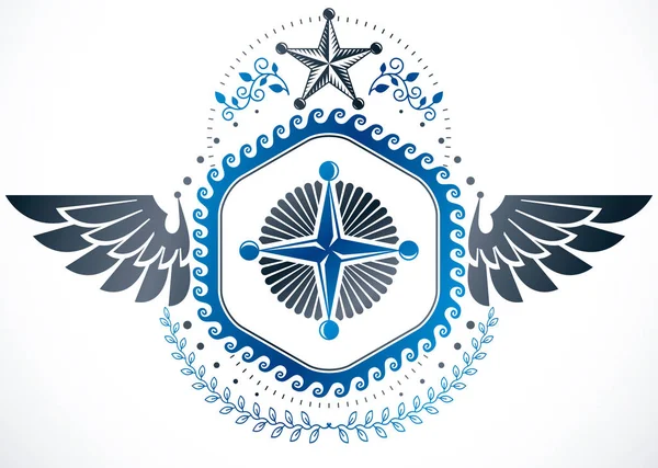 Escudo de armas heráldico — Vector de stock