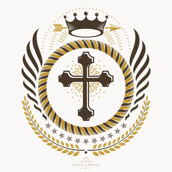 Heraldyczne godło vintage design — Wektor stockowy