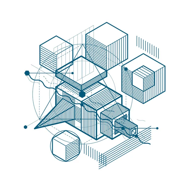 Abstrakt geometrisk form — Stock vektor