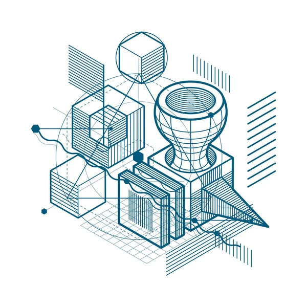 Abstraktní geometrické obrazce — Stockový vektor