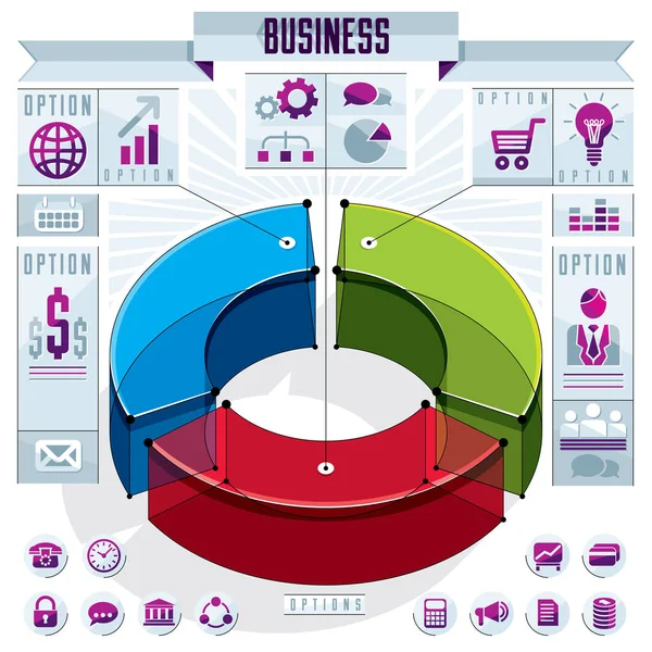 Modelo de infográficos criativos —  Vetores de Stock