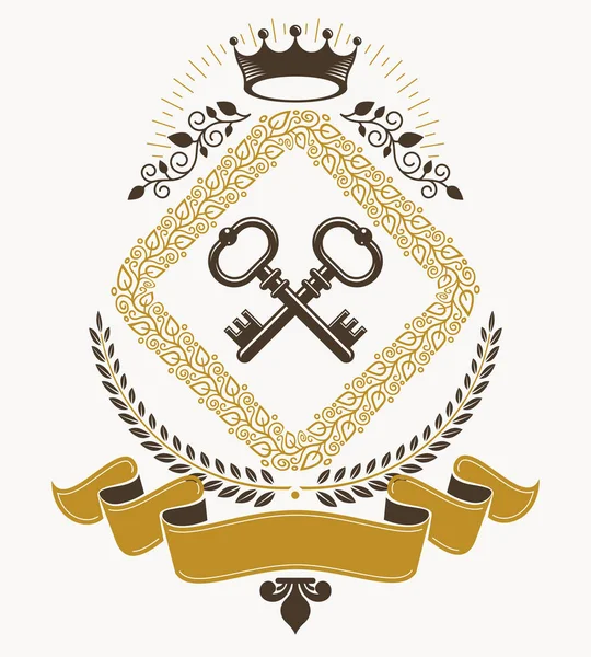 Heraldic Coat of Arms — Stock Vector