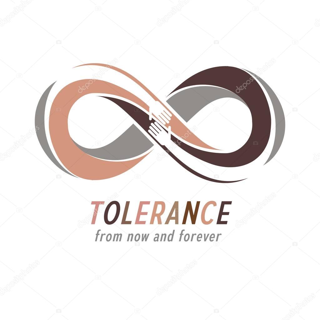 Racial Tolerance conceptual symbol, vector illustration