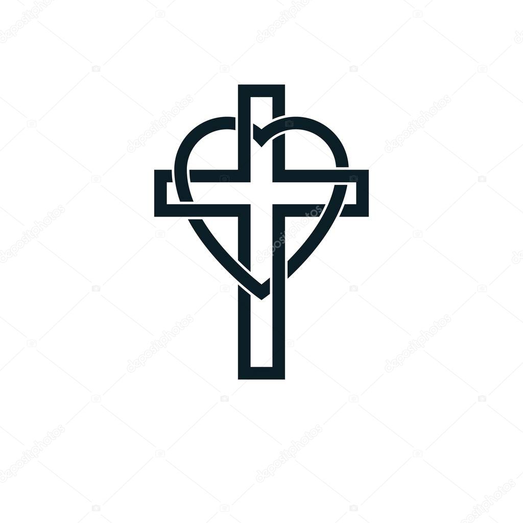 Love of God concept icon, vector illustration