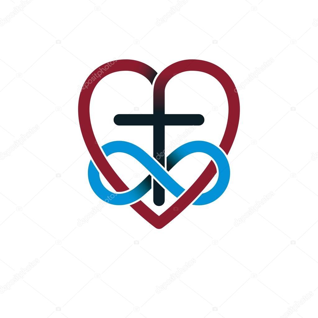 Love of God concept icon, vector illustration