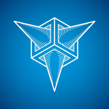 Soyut izometrik boyutlu şekli