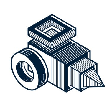 Soyut izometrik boyutlu şekli