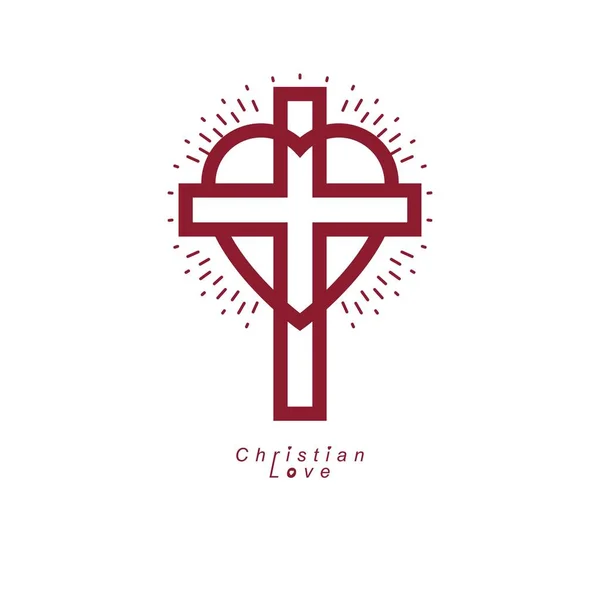 Logo conceptual de Christian Love — Archivo Imágenes Vectoriales