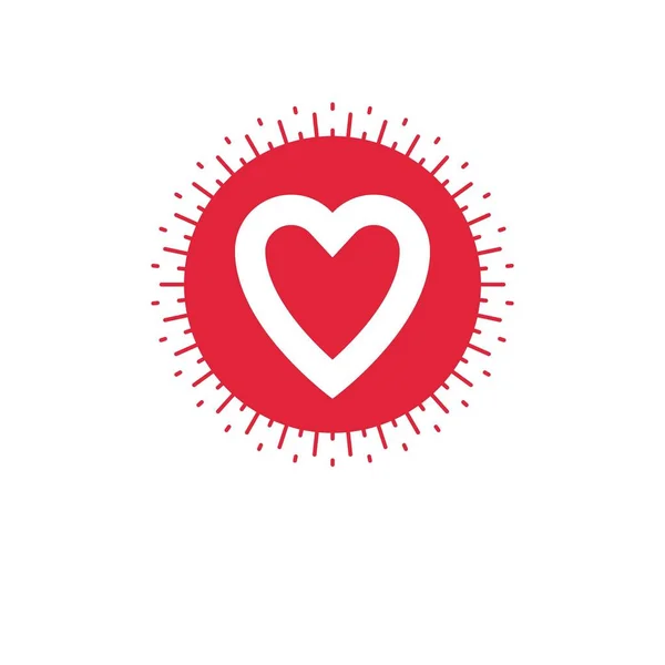 Liefde hart pictogram — Stockvector