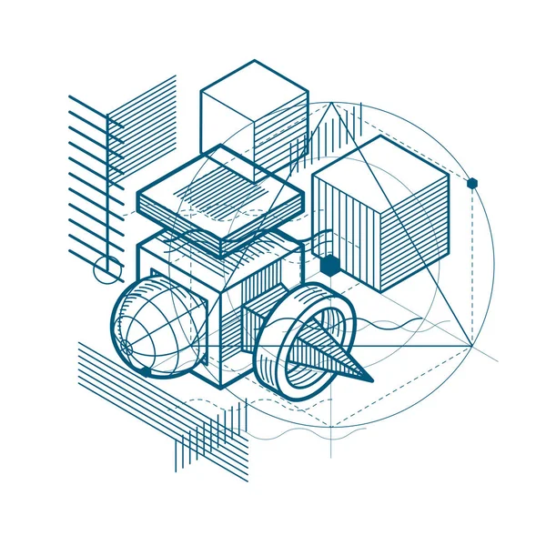 Abstrakt geometrisk form – stockvektor