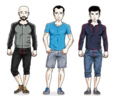 Yakışıklı genç erkekler poz