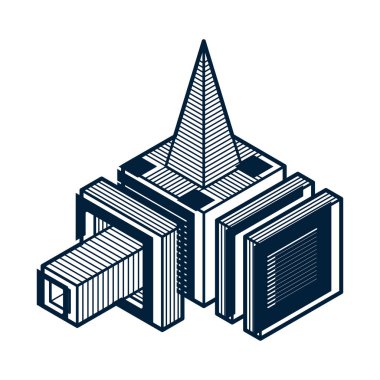 Soyut üç boyutlu şekil