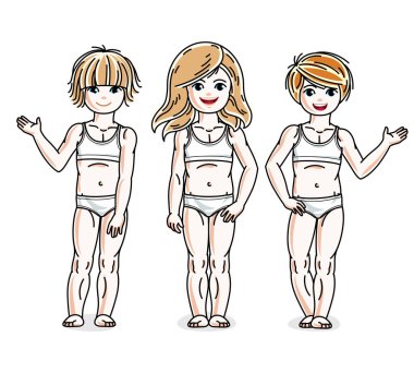 Küçük kızlar sevimli çocuklar