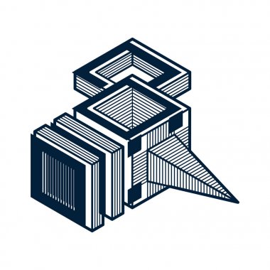 soyut izometrik İnşaat