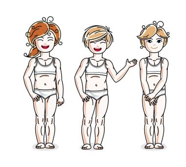 Küçük kızlar sevimli çocuklar