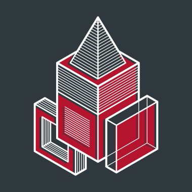 Soyut izometrik boyutlu şekli