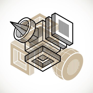 soyut şekli küpler kullanılarak yapılan 