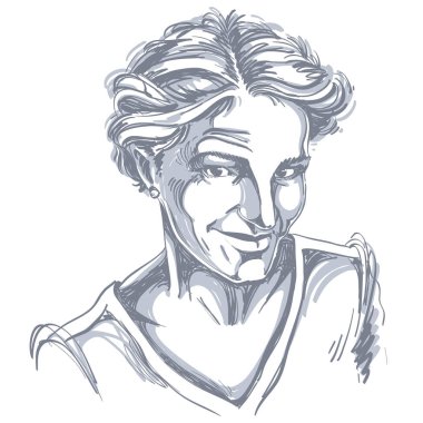  Gülümseyen kadın portresi