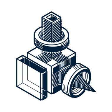 soyut izometrik İnşaat