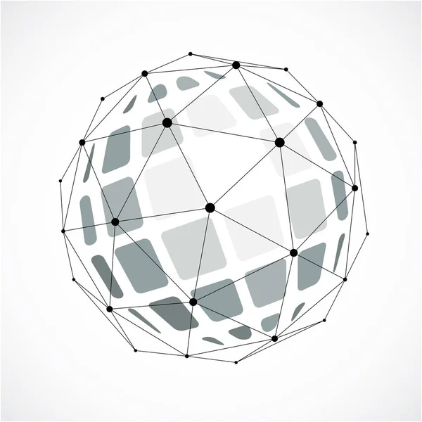 Figura esfera facetada — Vetor de Stock