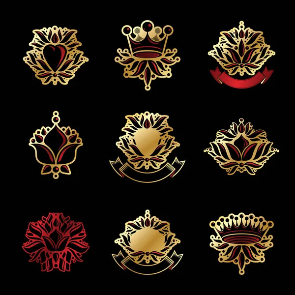 Set of Royal Heraldic symbols — Stock Vector
