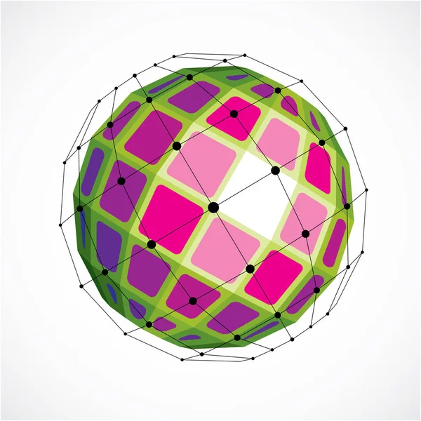 Figura sfera sfaccettata — Vettoriale Stock