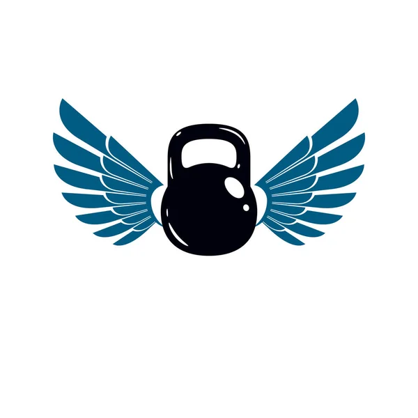 Logotipo del gimnasio levantamiento de pesas — Archivo Imágenes Vectoriales