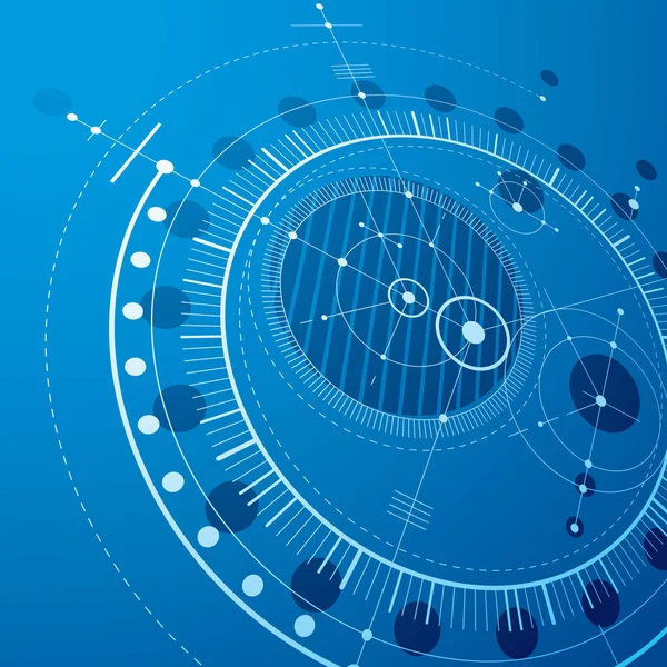 Esquema mecânico tridimensional — Vetor de Stock