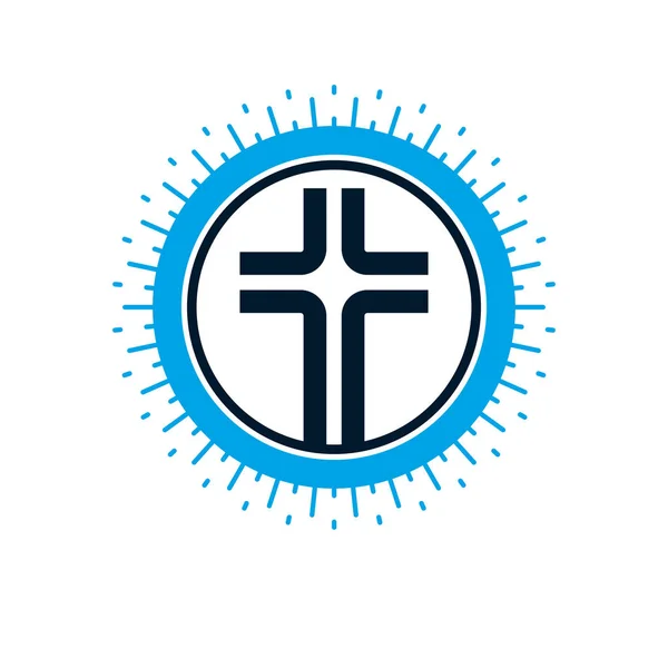 Křesťanský kříž ikona — Stockový vektor