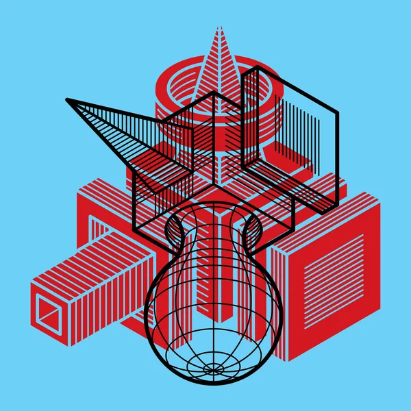 Abstracte trigonometrische constructie — Stockvector