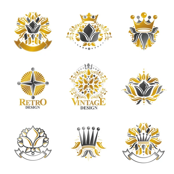 Sada Royal heraldických symbolů Vektorová Grafika