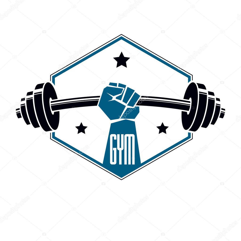 Gym weightlifting and fitness sport club
