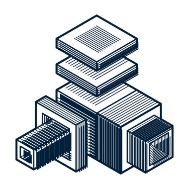 soyut izometrik İnşaat