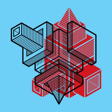 Soyut üç boyutlu şekil