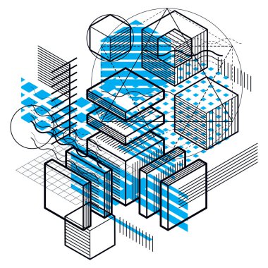 Doğrusal fileli soyut tasarım