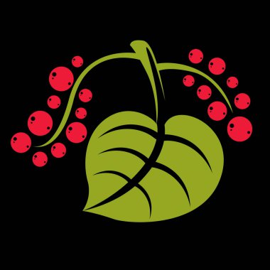  ağaç yaprak kırmızı tohumları ile