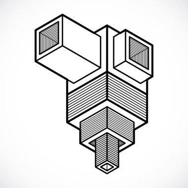 soyut şekli küpler kullanılarak yapılan 