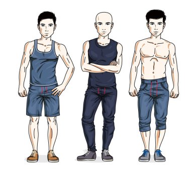 Handsome young men clipart