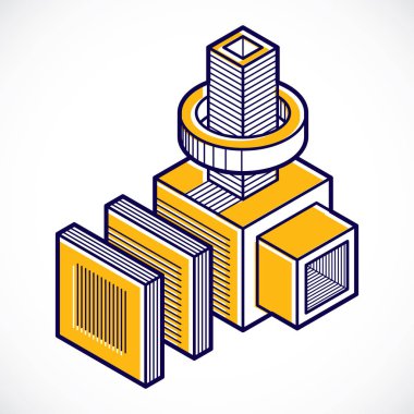 soyut izometrik İnşaat