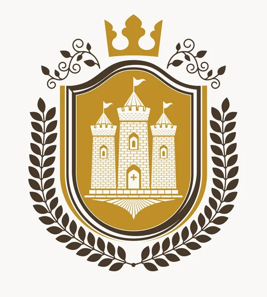 Escudo de armas heráldico — Vector de stock