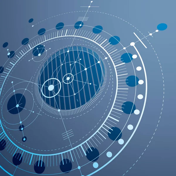 Technische tekening met stippellijnen — Stockvector