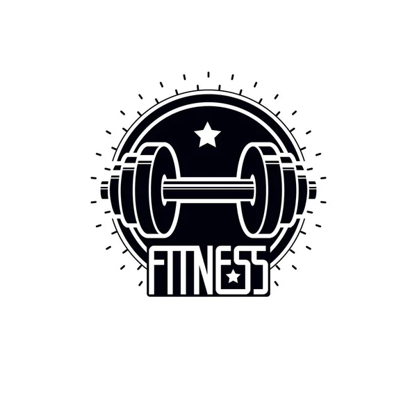 Logotipo deportivo para gimnasio de levantamiento de pesas — Vector de stock