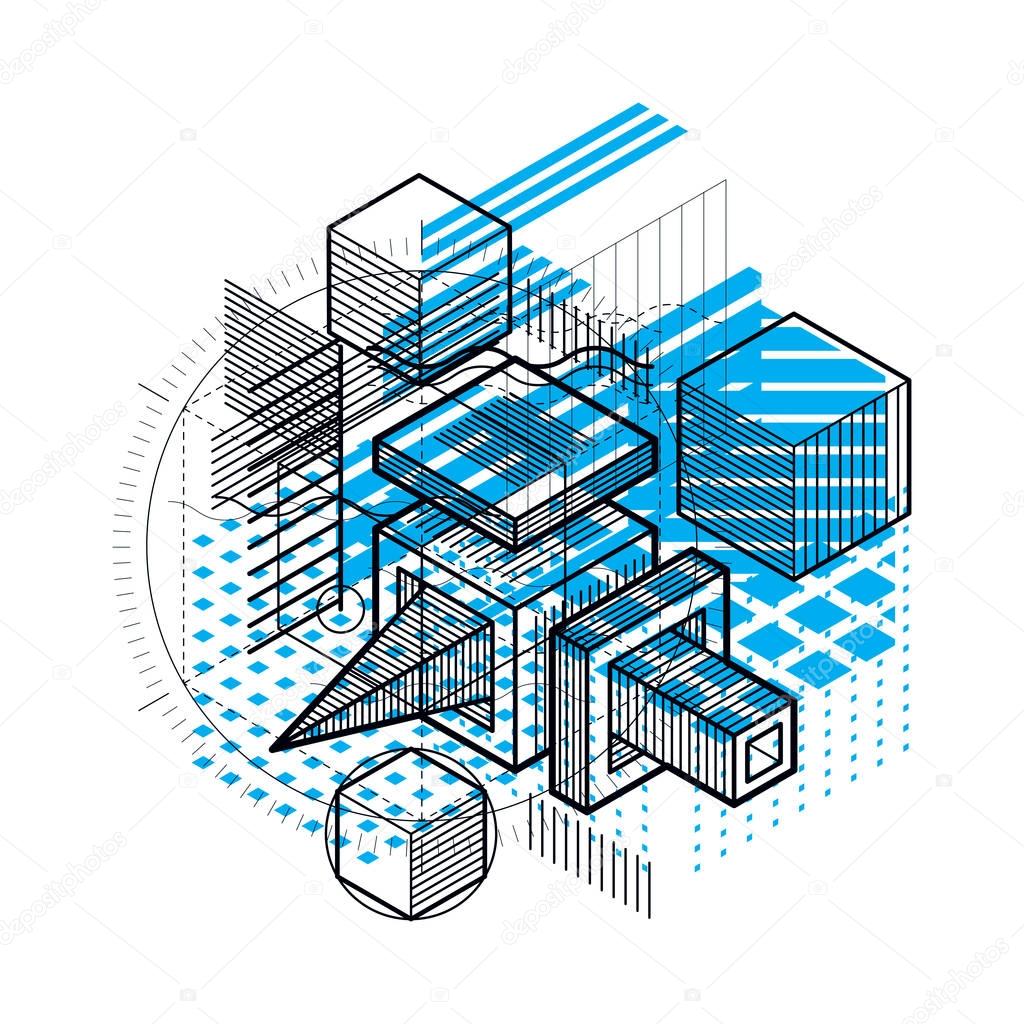 Isometric abstract background