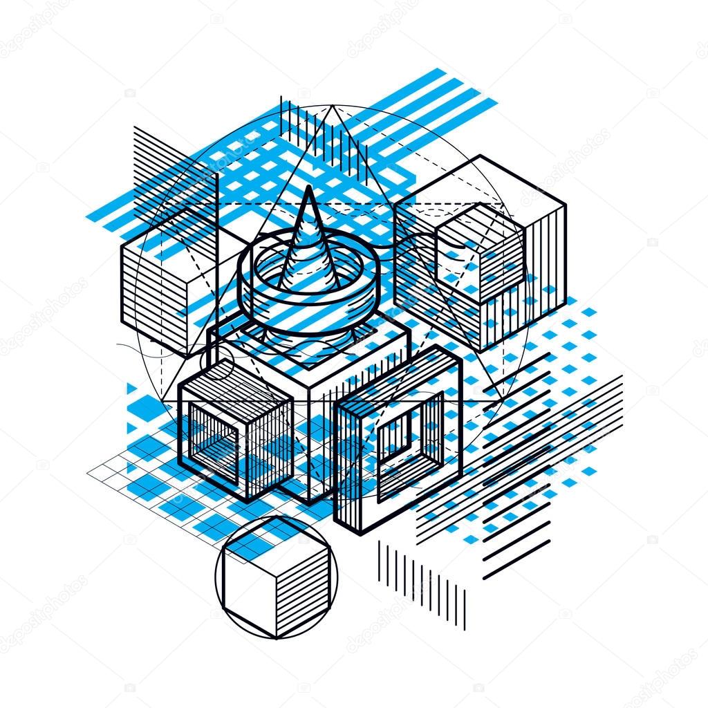 Isometric abstract background