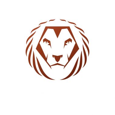 Aslan yüz hanedan hayvan öğesi.