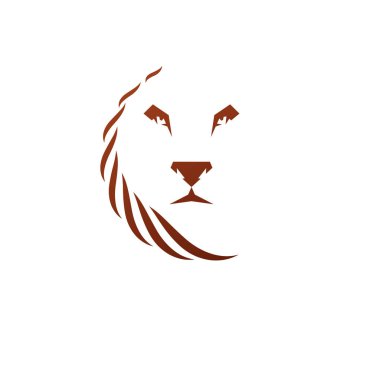 Aslan yüz hanedan hayvan öğesi.