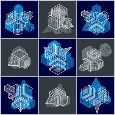 Mühendislik soyut geometrik şekiller