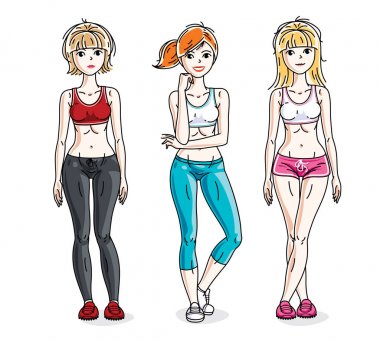 Mutlu genç ve güzel kadınlar 