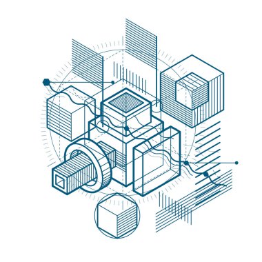 İzometrik doğrusal arka plan